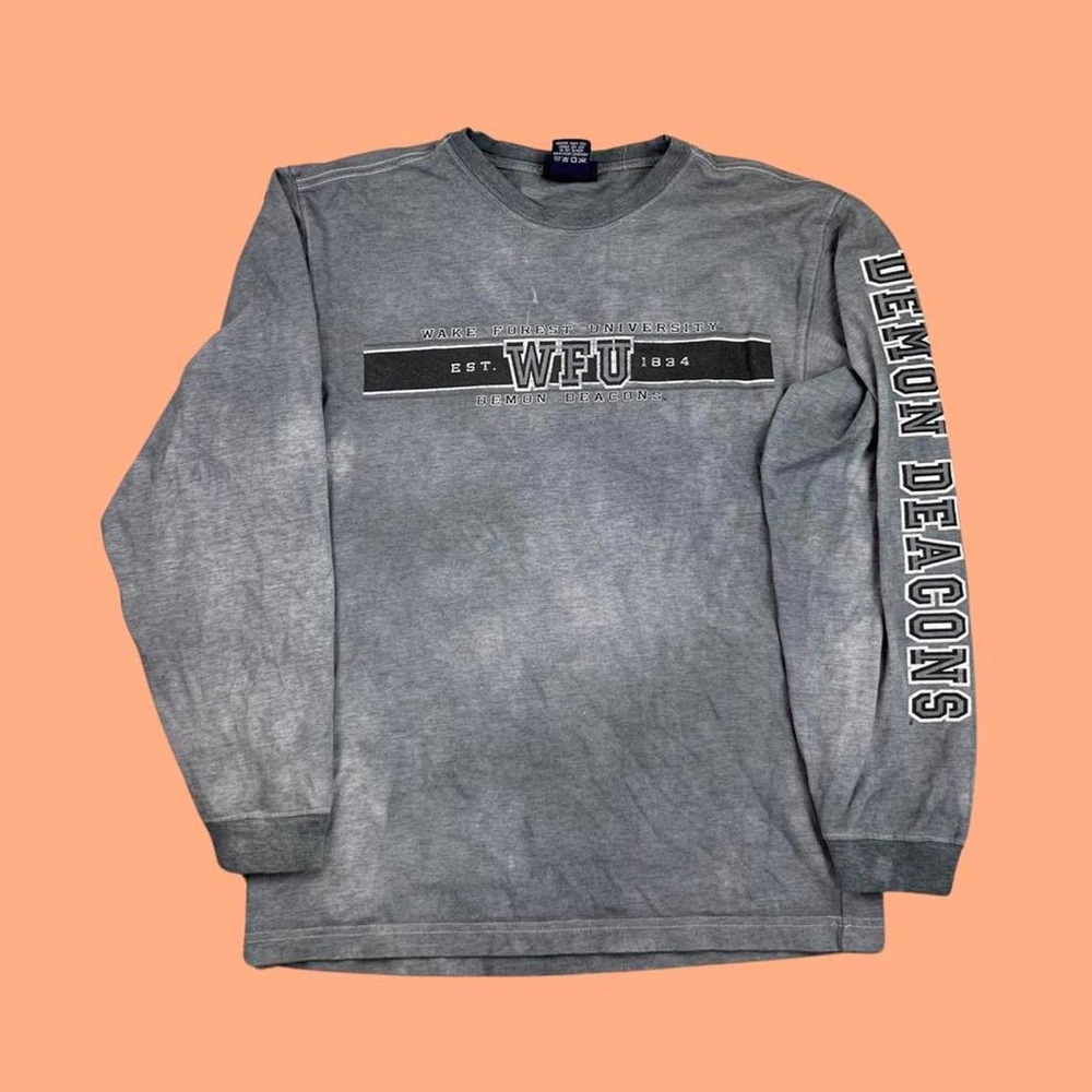 Vintage 90s faded wake forest university t-shirt